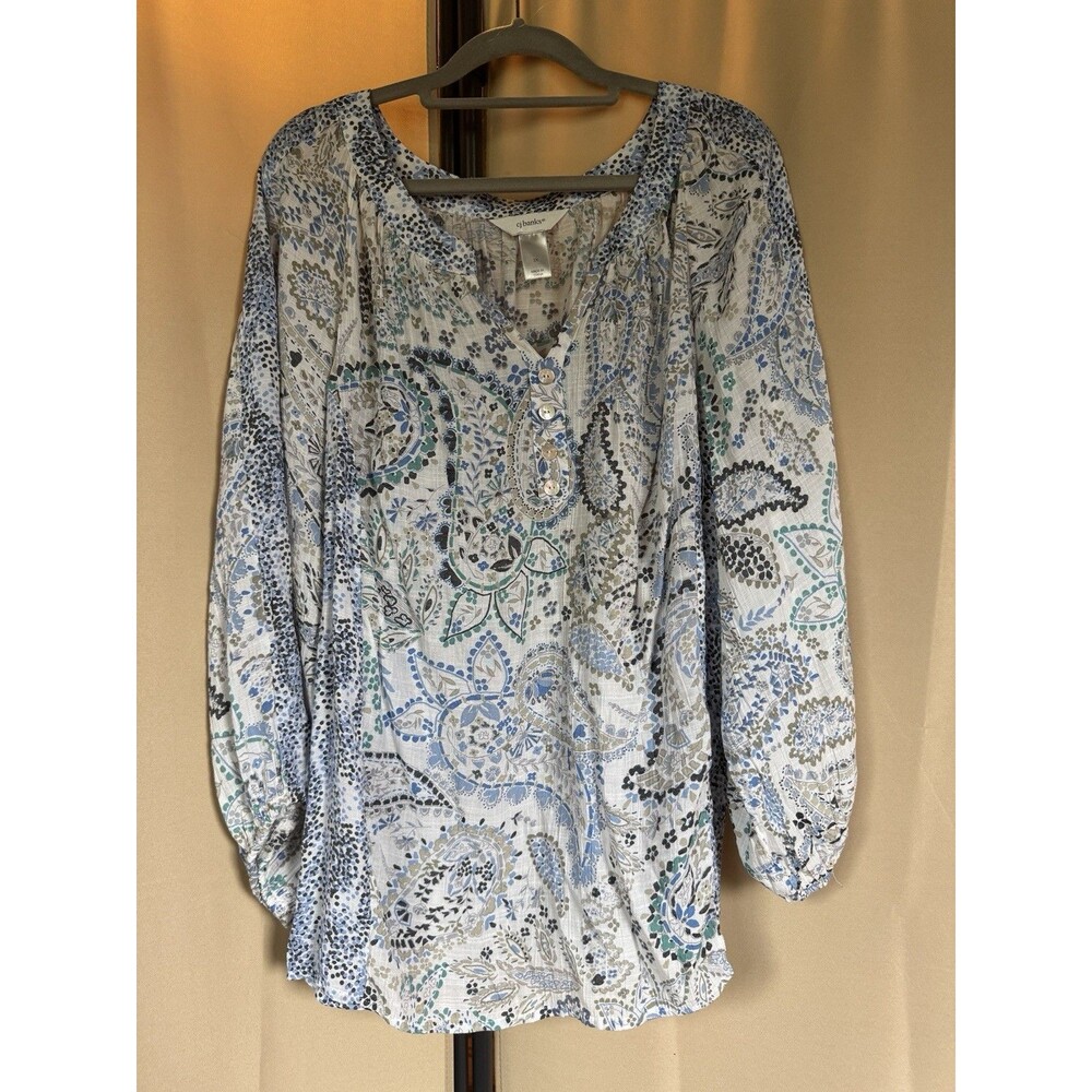 cj banks 3x womens Paisley tops